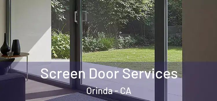 Screen Door Services Orinda - CA